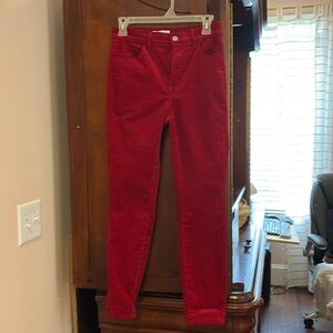 LOFT red corduroy pants 25 0